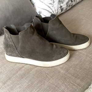 I.N.C. Gray Suede Wedge Sneakers Booties